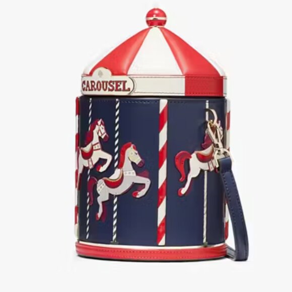 kate spade Winter Wonders 3D Carousel Crossbody purse bag nwt - Picture 6 of 10